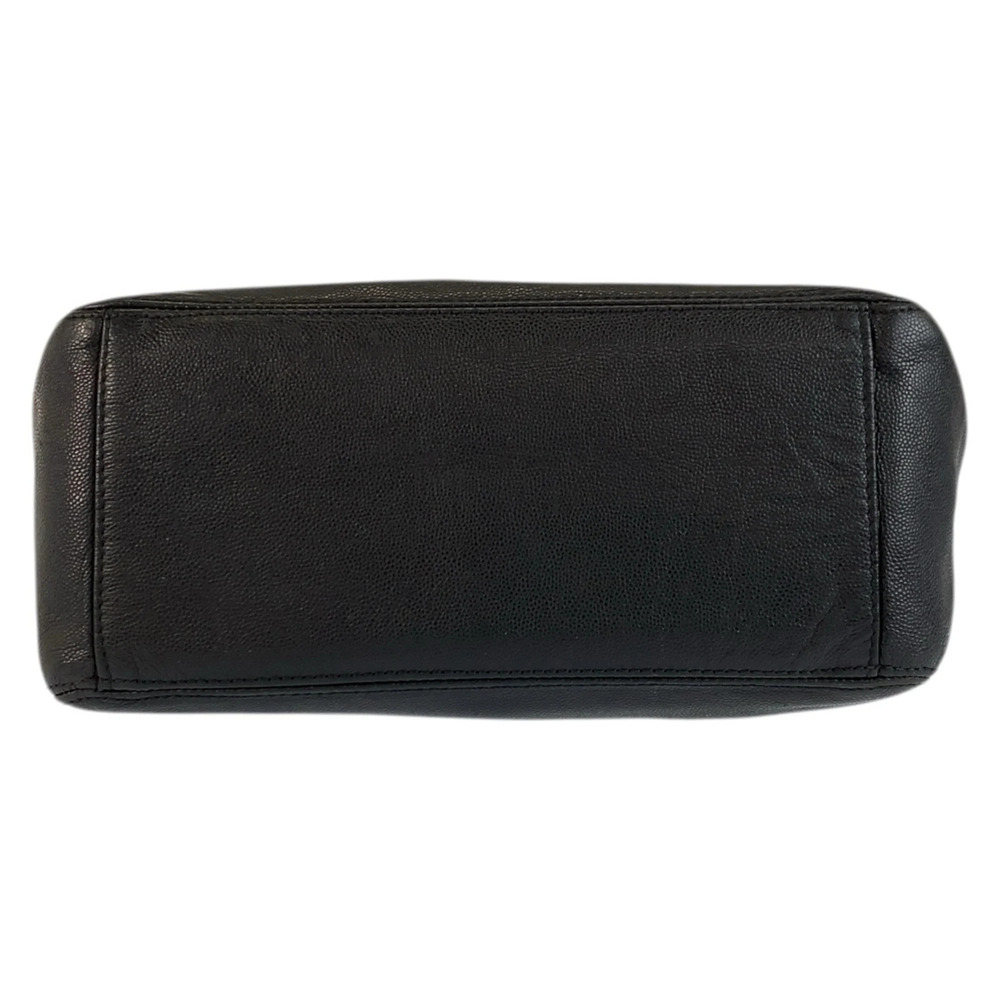 CHANEL Vintage Black Leather Logo Shoulder Bag - Picture 10 of 10